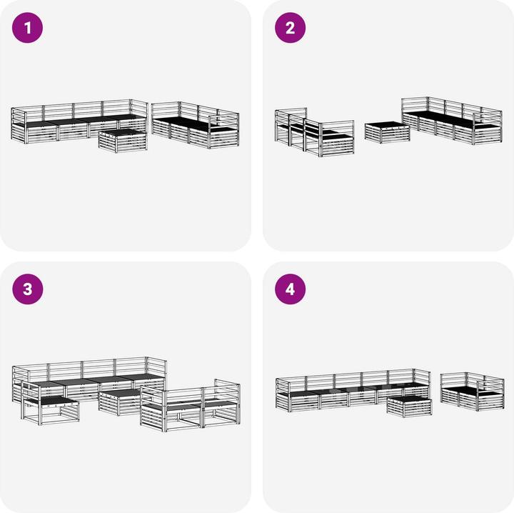 Produktbild vidaXL Outdoor-Sofa