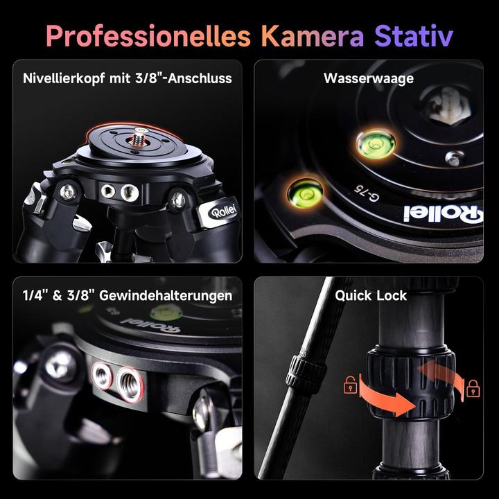 Produktbild Rollei Rock Solid Alpha XL Mark III (Carbon)