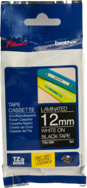Produktbild Brother TZe-335 (1.20 cm, Schwarz, Weiss)
