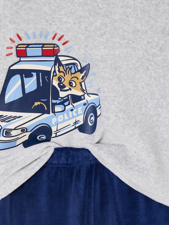 Produktbild Vertbaudet 2er-Pack Samt-Schlafanzüge Polizei Jungen, Recycling-Polyester (128)