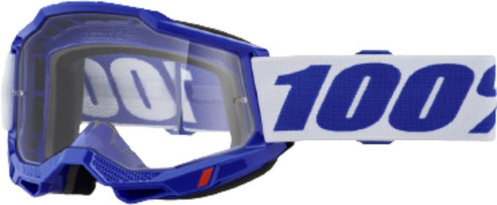 Actual product image 100% ACCURI 2 Goggle Blue - Clear Lens