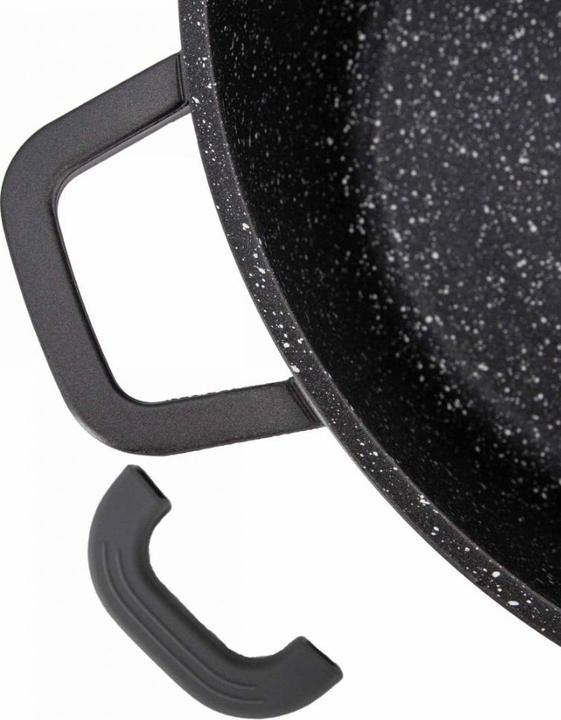 Actual product image Cheffinger Marble-coated pot with glass lid - 24 cm (24 cm, Roman pot, Aluminium)