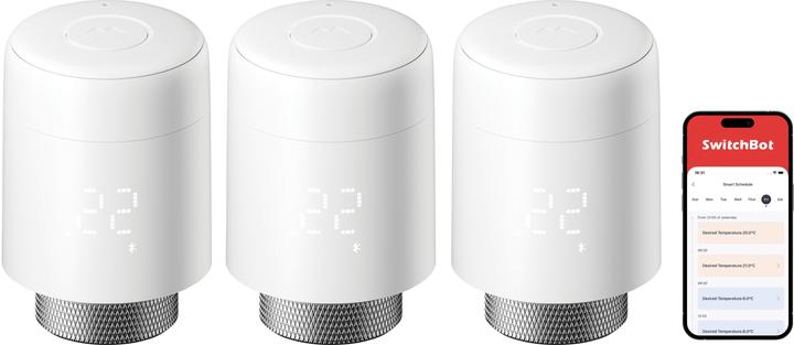 SwitchBot Heizkörperthermostat, weiss, 3 Stück