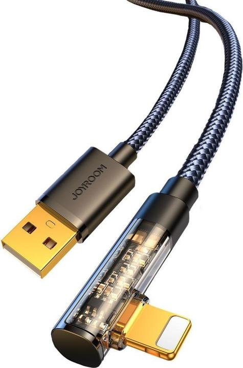 Produktbild Joyroom S-UL012A6 2.4A USB-A to Lightning Right Angle Fast Charging Data Cable 1.2m-Black (1.20 m, USB 2.0)