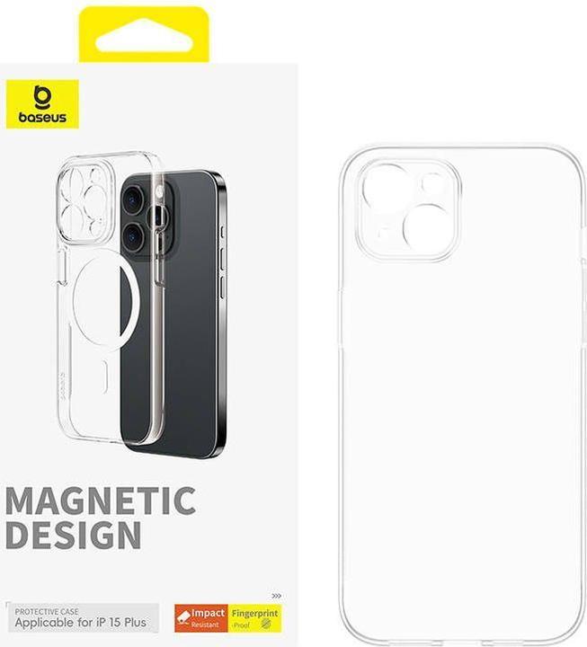 Image du produit Baseus Étui téléphone magnétique pour iPhone 15 Plus OS-Lucent Series (Transparent) (Apple iPhone 15 Plus)