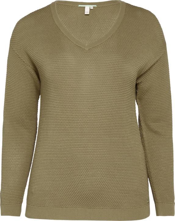 Produktbild S.Oliver Strickpullover Pullover mit Strukturmuster und V-Ausschnitt (54)