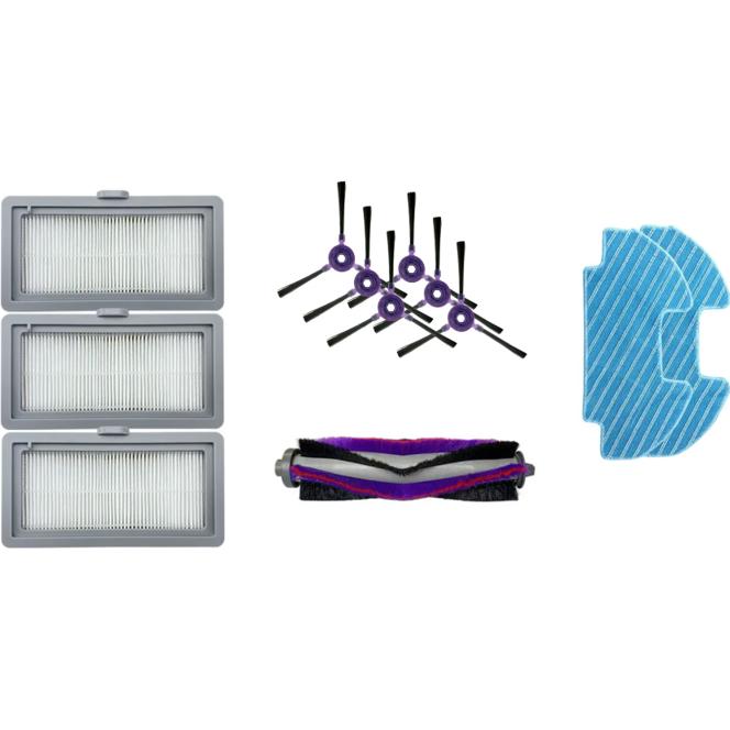 Midea Spare Parts Kit: 6x Side Brush, 1x Main Brush, 3x HEPA Filter, 2x Mopping Cloth for I5C, Staubsauger Zubehör