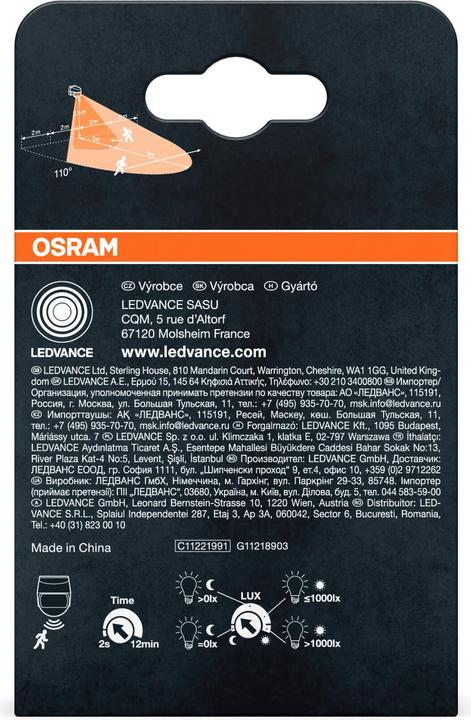 Actual product image Osram SENSOR WALL 110DEG IP44 DG