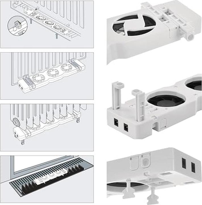 Produktbild Emos Heizkörperventilator DUO, weiss