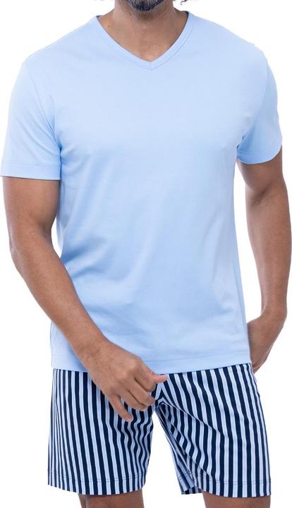 Produktbild Mey - Graphic Stripes - Schlafanzug (M Hellblau) (M)