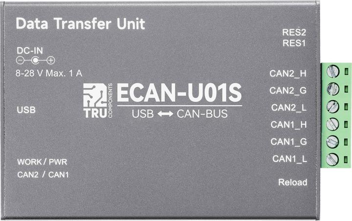 Actual product image Tru Components TC-ECAN-U01S CAN converter USB, CAN bus 1 pc.