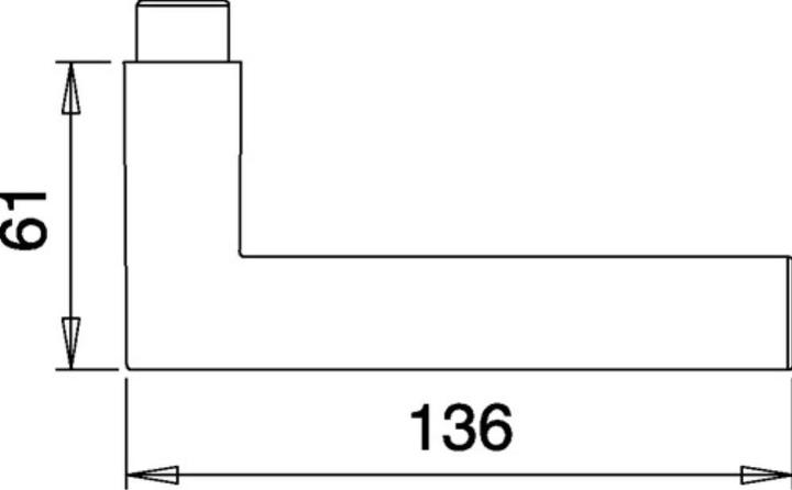 Immagine prodotto EDI Coppia di maniglie a leva 108 H in acciaio inox F00 Mandrino quadrato 10 mm (Maniglia della porta)
