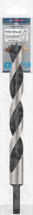 Actual product image Bosch Professional Zubehör PRO Wood Wood twist drill, 20 x 190 x 250 mm (10 mm)