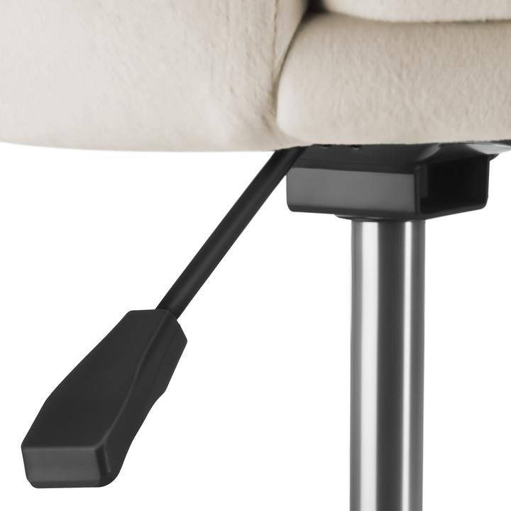 Actual product image tectake Desk chair Stella velvet, upholstered,double castors (47 - 57 cm)