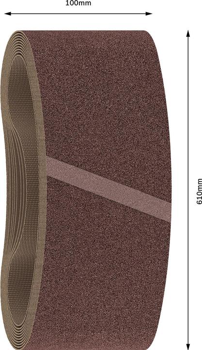 Image du produit Bosch Professional Zubehör PRO X440 bande abrasive, 100 x 610 mm, G100 (100)