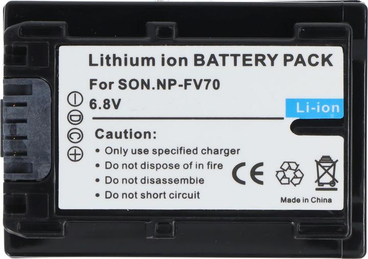 Actual product image AccuCell Battery Sony NP-FV70, V-Series, NP-FV30, NP-FV40, NP-FV50 (Camera battery)