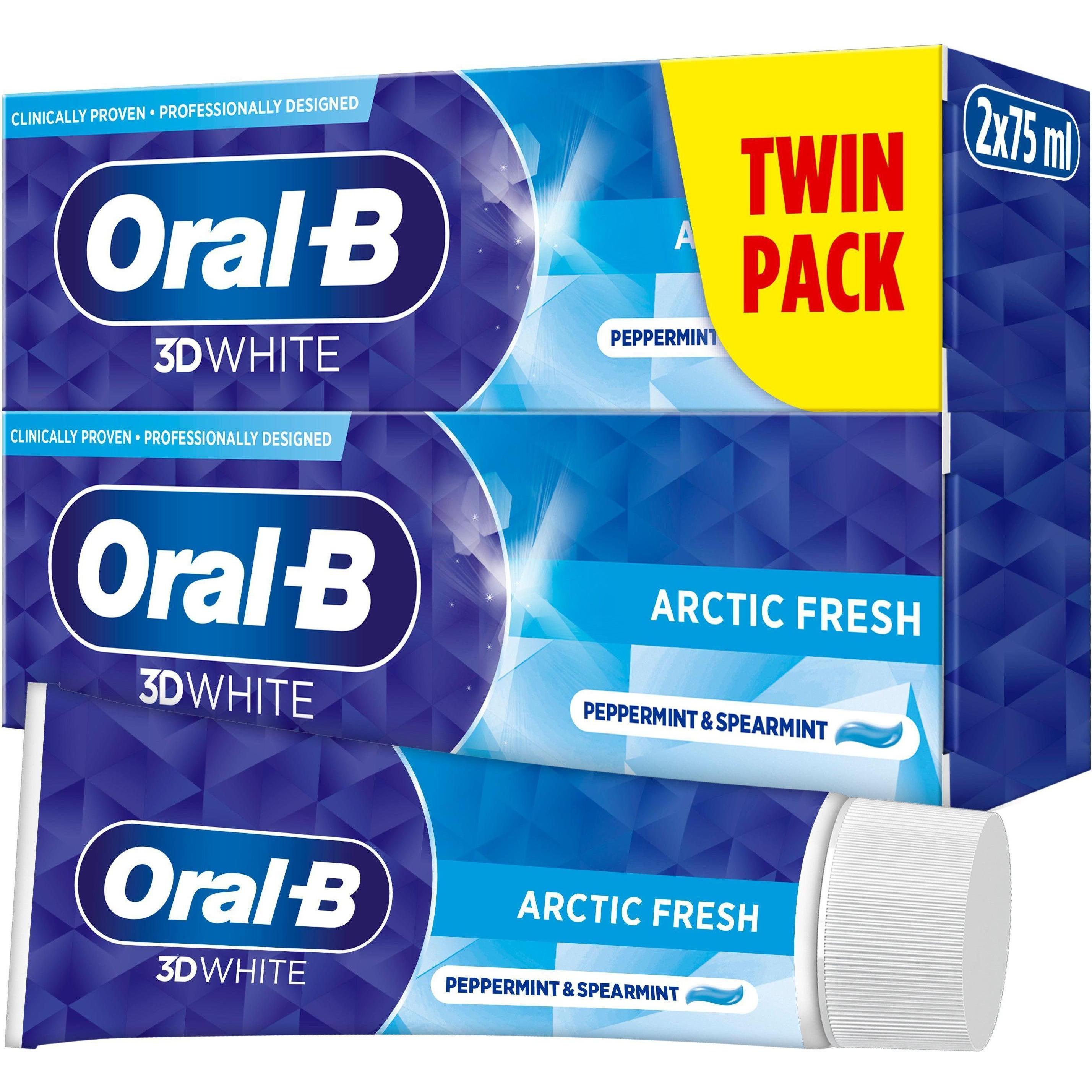 Oral-B, Dentifricio, Oral B - 3D White Arctic Fresh Toothpaste - 2x75 ml (150 ml)