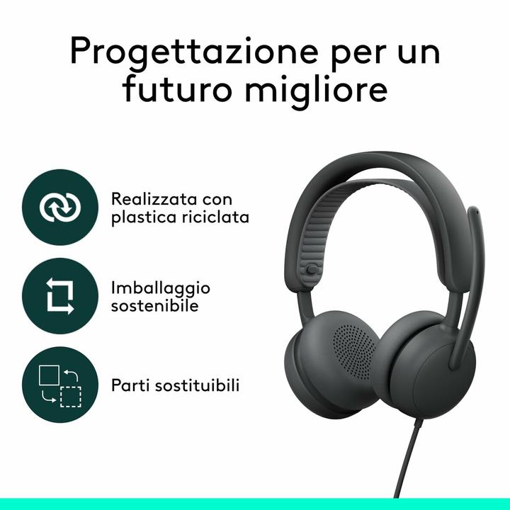 Actual product image Logitech 981-001498, Wireless, Graphite (Cable, Wireless, USB-C, Zoom)
