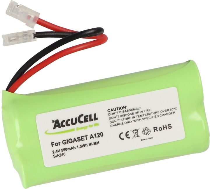 Produktbild AccuCell Akku passend für Siemens Gigaset A140, A240, A245 mit bis zu 700mAh