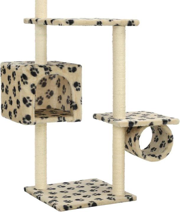 Actual product image vidaXL Kratzbaum (Beige with paw pattern)