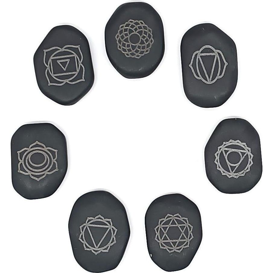 Saraswati, Massagezubehör, Hot Massage Stone Chakra Set7.KR276