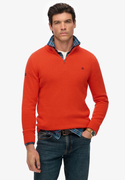 Produktbild Superdry Strickpullover aus Baumwolle mit halbem Reissverschluss (M)
