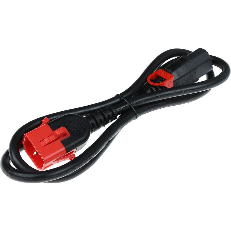 Thumbnail - ACT Powercord C13 - C14 Dual IEC LOCK black 3 m (3 m), Stromkabel