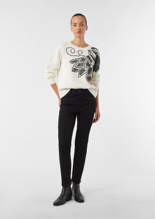 Produktbild Comma Strickpullover Strickpullover mit grosser Stickerei (36)