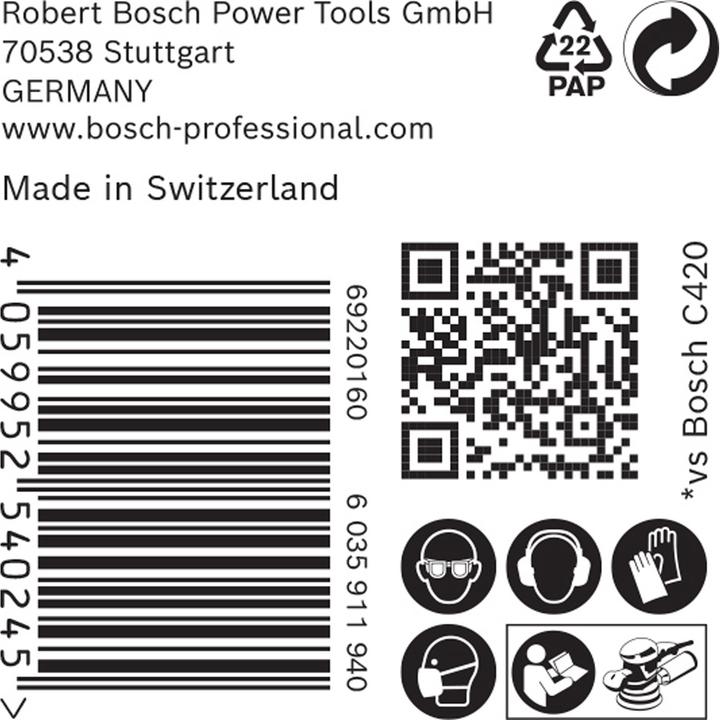 Actual product image Bosch Professional Zubehör Expert M480 sanding net for random orbital sander, 125 mm, G 240, 50 pieces (240)