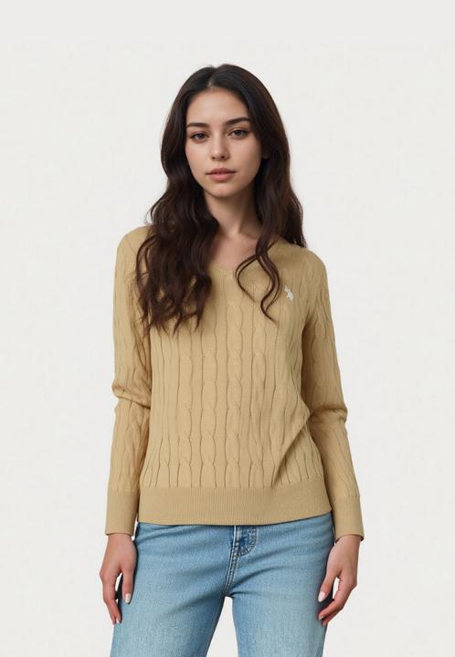 Produktbild U.S. Polo Shirt Pullover Cable V-Neck (L)