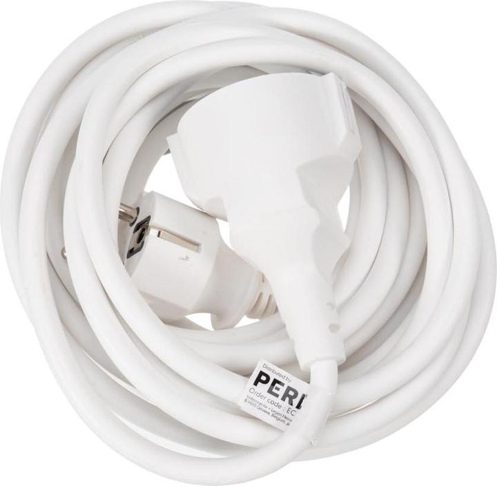 Produktbild Perel Verlängerungskabel 5 Meter weiss Schuko (5 m, CEE 7/3)