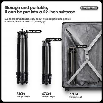Actual product image Fotopro Sherpa Plus Carbon Tripod Black (Carbon)