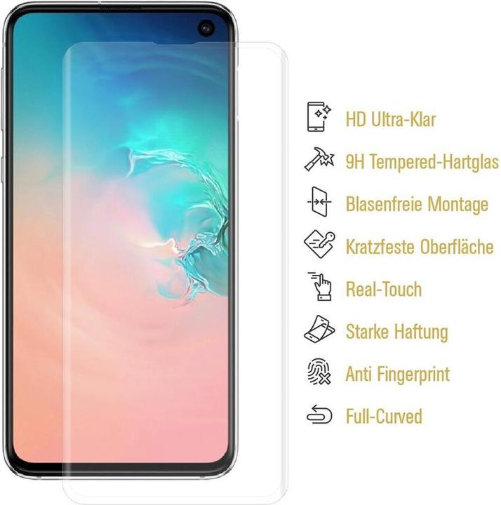 Actual product image Protectorking 4x real tempered 9H armoured glass 3D CLEAR (1 pcs., Samsung Galaxy S10e)