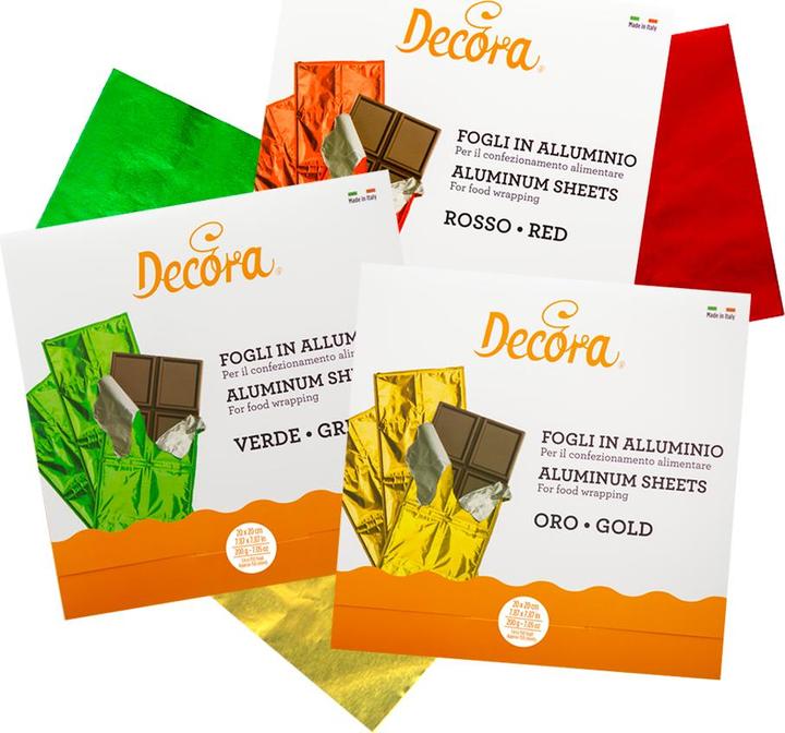 Immagine prodotto Decora Foglio di alluminio per tavolette di cioccolato blu 150 pezzi (150 x)
