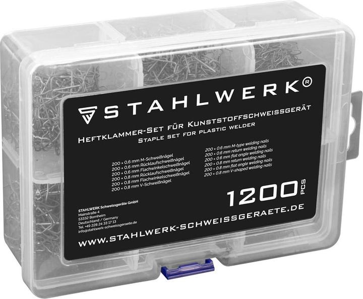 Actual product image Stahlwerk Staple set for plastic welding equipment 1,200 staples Welding nails