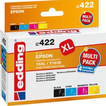 Thumbnail - Edding, Druckerpatrone, Druckerpatrone ersetzt Epson T16XL Multipack 4 Kompatibel Schwarz, Cyan (M, Y, C, BK)