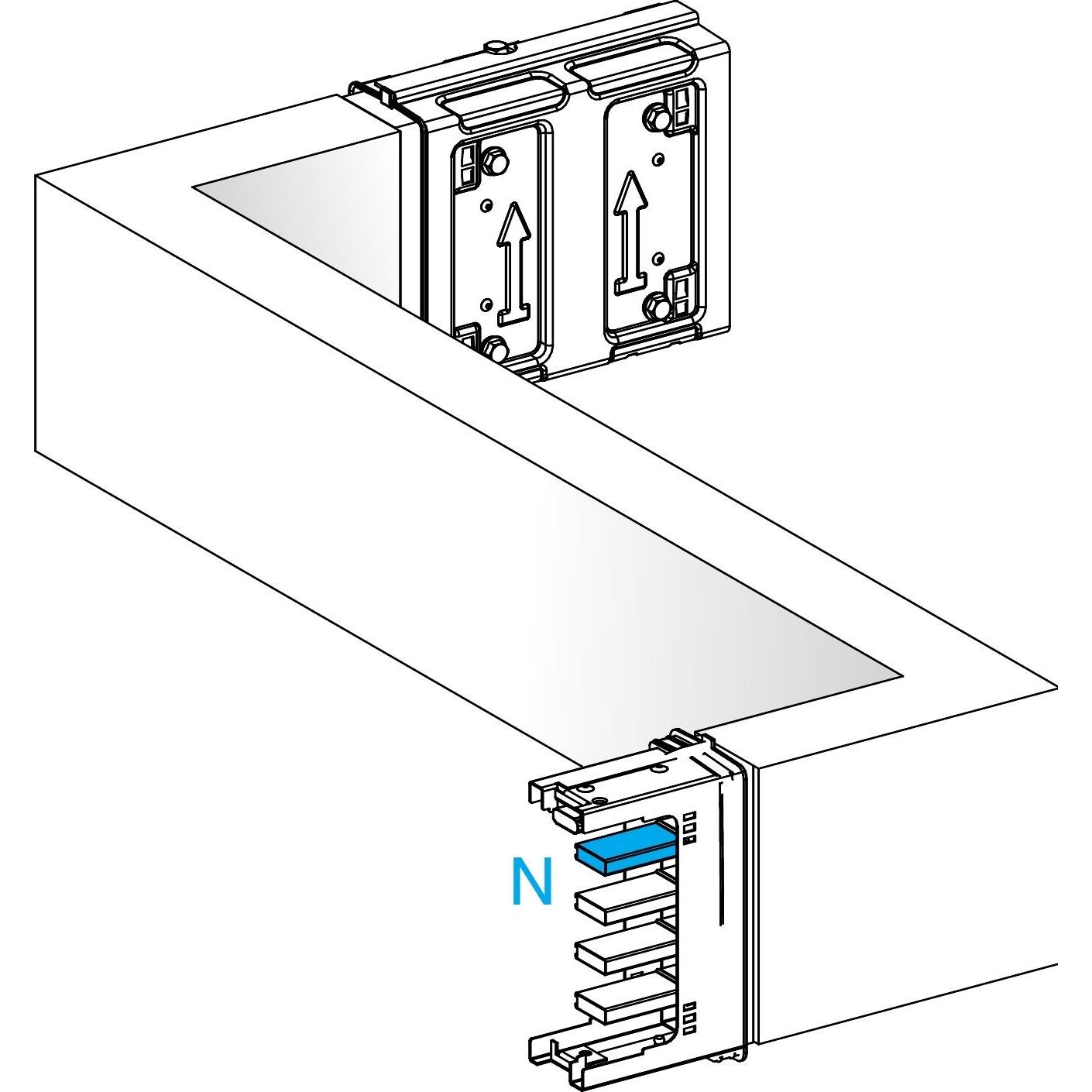 Schneider Electric SE KSA400DZCG41A KSA Z-Element links-rechts, Verteilerschrank Zubehör, Weiss