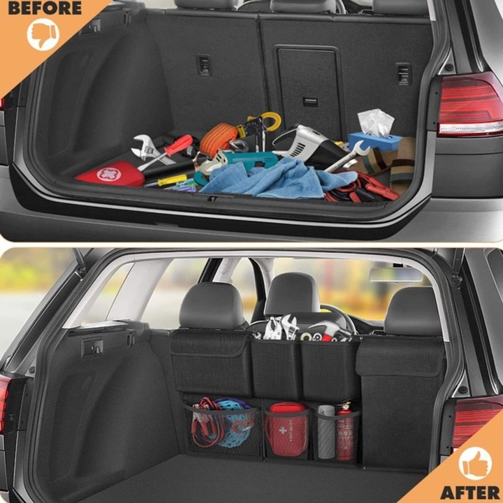 Produktbild Auto Kofferraumtasche Aufbewahrung KFZ Rücksitz Zubehör Tasche Organizer Hänge