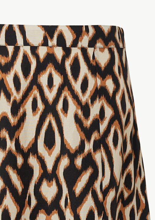 Produktbild Comma Rock Ausgestellter Midi-Rock aus Leinenmix mit All-over-Print (46)