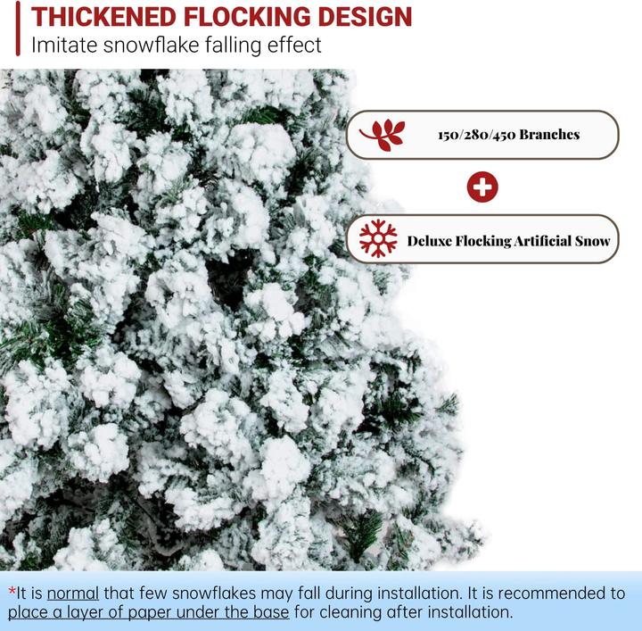 Actual product image Ozavo Christmas tree with snow (150 cm)