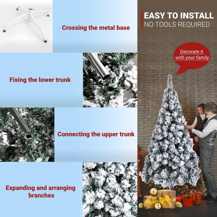 Actual product image Ozavo Christmas tree with snow (150 cm)