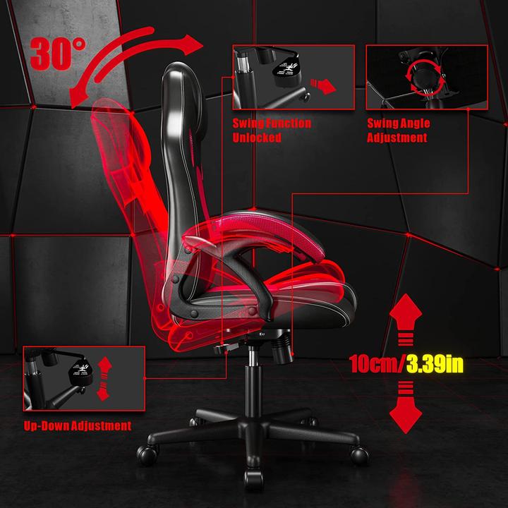 Image du produit Play haha Chaise d'ordinateur, rouge