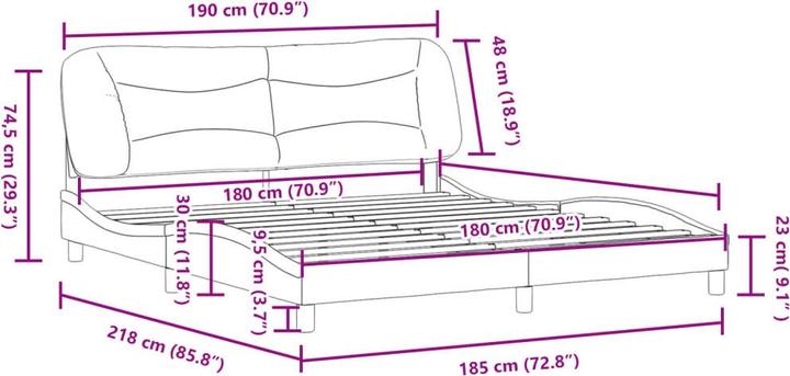 Image du produit vidaXL Bettgestell (180 x 200 cm)