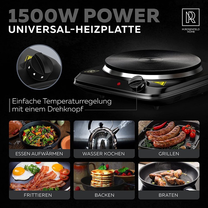 Produktbild M. Rosenfeld Home Premium Kochplatte Einzeln Elektrisch in Schwarz