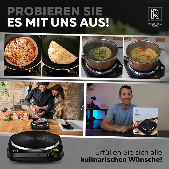 Produktbild M. Rosenfeld Home Premium Kochplatte Einzeln Elektrisch in Schwarz
