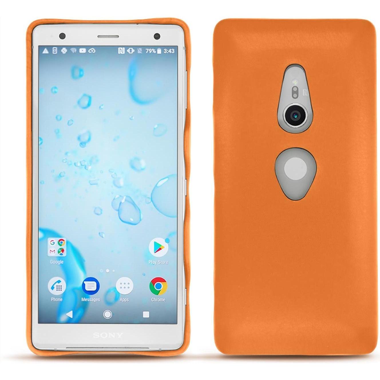 Thumbnail - Noreve Lederschutzhülle (Sony Xperia XZ2), Smartphone Hülle, Orange