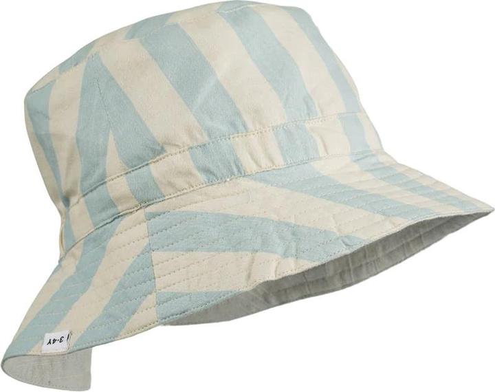 Actual product image Liewood Reversible Sun Hat Sander Stripe Sea Blue Sandy (122)
