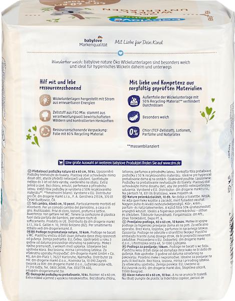 Valeurs nutritives et ingrédients dm babylove Matelas à langer