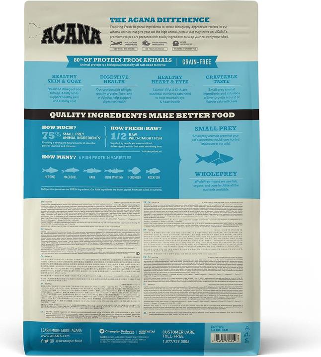 Image du produit Acana Pacifica Cat dry cat food 1.8kg (Adulte, 1 pcs, 1800 g)