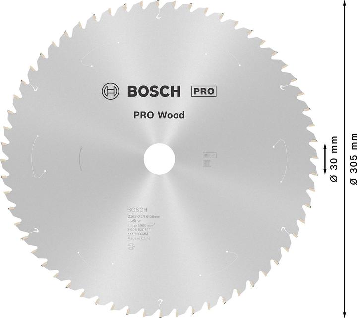 Actual product image Bosch Professional Zubehör PRO Wood cordless circular saw blade, 305 x 2.2 x 30 mm